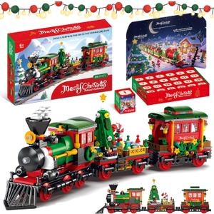 Nueris Advent Calendar 2025 Building Blocks Set - 24-Day Christmas Countdown Calendar - Santa Sleigh Christmas Tree Decorations Gifts for Kids Boys & Girls and Adults(770PCS)