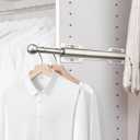 FIRJOY 12" Valet Rod for Closet Pull Out (1 Pack, Brushed Nickel)