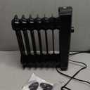 JASUN Oil Filled Radiator Heater with Adjustable Thermostat, Mini Portable Space Heater 700W for Indoor Use, Overheat Safety, Quiet Work, Black