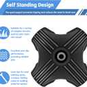 2 x 3/4 Inch Self Standing Rubber Cane Tips, Heavy Duty Non Slip Quad Base Walking Cane Tips, Durable 4 Prong Cane Tip Replacement, Rubber Tips for Canes and Walking Sticks, Cane Accessories for Seniors (Black)