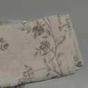 Linen Valance Curtain Farmhouse Sage Green Floral Window Valance for Bedroom, 16 Inch French Country Flower Drapes for Kitchen Light Filtering Window Treatments Rod Pocket 1 Panel