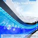 2 x Wigoo 2025 Upgrade All-Season Car Windshield Cover - 600D Heavy-Duty Magnetic Cover for Snow/Sun/Dust/Rain, Fits Sedans & Small to Mid-Size SUVs, Year-Round Car Shield Outdoor Accessories