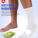 Toe Socks for Men 5 Finger Cotton Athletic Running Wicking 4 Pack/3 Pack (White) M
