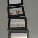 4x6 Wall Hanging Collage Picture Frame with 4 Openings, Black Horizontal Multi-Photo Frame for Wall & Home Decor