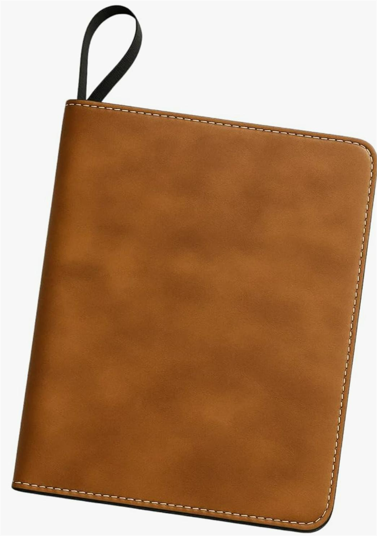 Crimitidex PU Leather Trading Card Binder | 9-Pocket Zip Binder with Removable Sleeves for TCG, MTG, and Sports Cards (Brown)