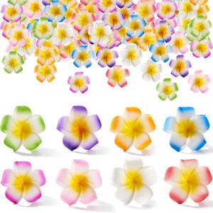 Waydress 360 Pcs Mixed Colors Foam Hawaiian Frangipani Artificial Plumeria Flower Petals for DIY Hair Hat Wreath Floral Bridal Wedding Decoration Party Decoration