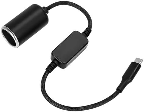 WYMECT USB C to 12V Adapter, USB C to 12V Cigarette Lighter Adapter ，Type C Male to 12V Cigarette Lighter Socket，for Dash Cam Power Bank GPS Car Led Light Strips 1 Pack