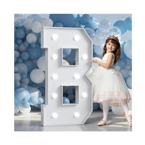 Marquee Letters 4 Feet Tall Large Light Up Letters Baby Shower Decorations Wedding Engagement Happy birthday White Party Decorations Big Cardboard Backdrop B