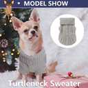 2 Pack Dog Sweaters for Small Dogs, Chihuahua Yorkie Sweater, Dog Clothes Winter Warm Pullover Sweaters, Pet Cat Clothing Cold Weather Puppy Clothes Outfits (XX-Small) (Navy Blue-Grey)
