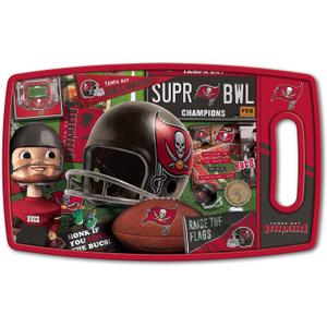YouTheFan NFL Retro Series Cutting Board (14"L x 9"W, Team Colors)