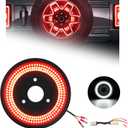 LED Spare Tire Brake for Ford Bronco 2021-2025, Plug & Play 3rd Third Brake Light Wheel Light with Large Lighting Surface, Red Brake + Reverse Light Dual Function
