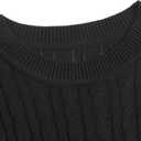 Ckikiou Lightweight Ribbed Knitted Short Sleeve Sweater T-Shirt for Women Spring Summer Casual Crewneck Silky Tee Shirt (Black, M)