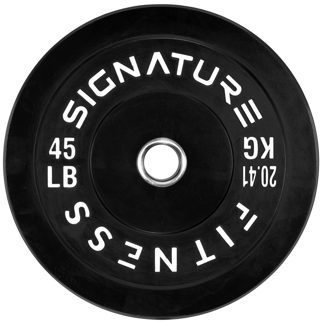 Olympic Rubber Barbell Bumper Plates for Strength Training and Weight Lifting, 45LB (Single)