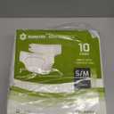 SUNKISS Masterpiece Adult Diapers with Tabs, Unisex Disposable Incontinence Briefs for Women and Men, Odor Control, White, Small/Medium, Previously Medium, 10 Count