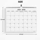 Wall Calendar 2026-2027, 2026-2027 Calendar July 2026 to December 2027, 14"11" Hanging Calendar for Home Office School Planning (Simple, Horizontal)