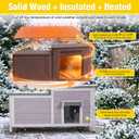 Aivituvin Heated Cat House Outdoor Weatherproof Insulated for Cats