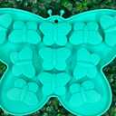 Butterfly Ice Cube Molds (6 pcs) Craft Silicone Ice Cube Tray Shapes - Small Butterfly Molds for Cocktails & Chocolate