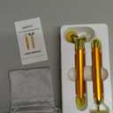 Amirce Face Massager Roller Golden 3D Roller Electric Facial Roller and T Shape Facial Roller Massager Kit Face Rollers