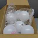 Zubebe 24 Pcs Christmas Large 4 Inch Blank White Ornaments Matte Plastic Balls Tree Decoration Hanging for Kids Adults Birthday Wedding DIY Painting Drawing Crafts