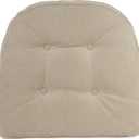 Non-Slip Chair Cushions, Assembled in USA, U-Shaped Skid-Proof Seat Pads for Dining Room, Kitchen, Office, 15"x16", 6 Pack