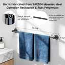 Formosa Design Hardware Classic 4-Piece Bathroom Accessories Set, 24-inch Towel Bar, Toilet Paper Holder, Towel Ring, and Robe Hook, Durable Zinc Alloy & Stainless Steel, (Oil Rubbed Bronze Finish)