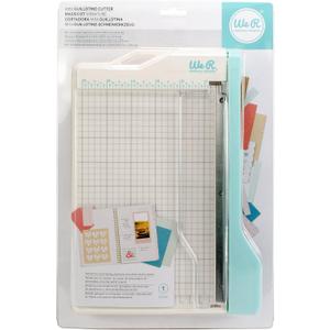 We R Memory Keepers Mini Guillotine Paper Trimmer  Blue, Compact Paper Cutter, 1/4-Inch Grid for Precision Cutting, Cuts Up to 3 Sheets, Perfect for Card Making, Journals, and Small Craft Projects