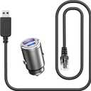 Radar Detector Cable, USB to RJ11 Plug Radar Detectors Charging Kit,for Escort Passport 7500 9500i Max360 Unide R4 DFR8 Beltronics Cob'r'a DualPro 360 Radenso XP etc Radar Detector(RJ11-3.3FT)