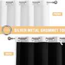ChrisDowa White 100% Blackout Curtains 90 inch Long for Bedroom with Black Liner, 2 Thick Layers Total Blackout Thermal Insulated Grommet Long Window Curtains 2 Panels Set (Pure White, 52 x 90 Inch)