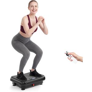 TISSCARE Vibration Plate Exercise Machine Mini Vibrating Plates for Lymphatic Drainage and Weight Loss, 400Lbs Capacity Full Body Power Shake Workout Platform for Home Cardio Fitness