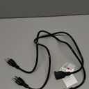 1FT Short Extension Cord, Flat Head Extension Cord Indoor with 3 Prong, Low Profile Power Cable SJT 14 AWG Flexible Power Cord for Home Kitchen, ETL Listed, 2 Pack