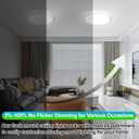 12 Inch 3200LM Dimmable LED Flush Mount Ceiling Lights, 2-Pack 24W Ceiling Light Fixtures, 2700K/3000K/4000K/5000K/6500K 5 Color in One, Ultra Thin White Round Lamps for Kitchen, Bedroom, Hallway