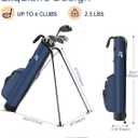 Lightweight Sunday Golf Stand Bag, Small Par 3 Carry Bag with Cooler Pocket, Holds Up to 6 Clubs for Men & Women