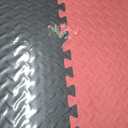 Ecally 100 Pcs 12 x 12 Gym Mat Foam Floor Mats for Home Gym Covers 96 Sq Ft Puzzle Exercise Square Interlocking Carpet Tiles with Border for Workouts Equipment Yoga Pilates (Black, Red)