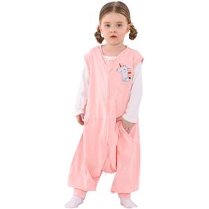 WONDAY Toddler Sleep Sack with Feet, 0.5 Tog Sleeping Sacks for Walking with Legs 12-18 Months 2T 3T 4T 5T (Pink, 3T-5T)