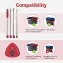 Mop Handle for Ocedar, Mop Handle for O Cedar, Spin Mop Replacement Handle for O Cedar, 4-Section Spin Mop Handles and Base for Ocedar, 30" to 58" Mop Stick Pole Handle and Base for Ocedar Spin Mop