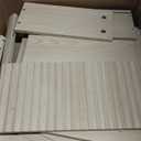 Fluted Nightstand with Charging Station, Modern Bedroom Furniture Side Table with Gold Handles, Drawers & Open Shelf, Curved Profile Design, End Table Wood Organizer for Bedroom, Natural Oak