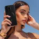 Magnetic Case for iPhone 16 Pro Phone Case for Women, Matte Luxury Soft Metallic Luster Design with Camera Lens Protector, Compatible with Magsafe Case for iPhone 16 Pro 6.3"-Black