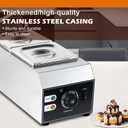 Commercial 2-Tank Chocolate Cheese Melter, 1000W Tempering Melter