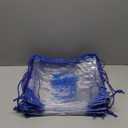 Small clear drawstring bag, blue logo, 10 pcs