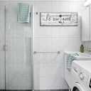 Be Our Guest Sign Canvas Wall Art, 40"x 16" Inspirational Quotes Signs Canvas Painting Artwork, Canvas Print Wall Decor for Living Room Bedroom Home Farmhouse (Grey)