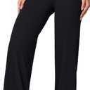 UNISSU Hugluxe Invisculpt No Front Seam High Waisted Straight Leg Leggings for Women Wide Leg Yoga Pants Buttery Soft - 31.5" Black Small