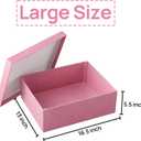 JOYIT Pink Gift Box 16.5''x13''x5.5'' - Large Gift Boxes with Lid for Presents Packaging, Birthday, Christmas, Wedding, Anniversary, Big Gift Box with Ribbon, Shred Filler, Card, Wax Seal (Pink)