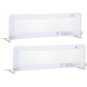 ComfyBumpy 2-Pack Bed Rail for Toddlers 55.5" L x 19.5" H | Toddler Bed Rails for Twin, Full, Queen & King Mattress Size | Swing Down Rail Guard | Mattress Side Rail for Kids | White