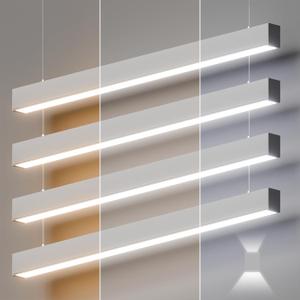 4FT Silver LED Linear Lights 4Pack 50/45/40/35/30W Up and Down Light,3/4/5000K