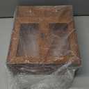 Rustic Vintage Mini Pine Counter Top Cabinet - 12" L x 4.7" W x 14" H with 2 Doors & 2 Drawers, Antique Apothecary Spice Cabinet for Kitchen, Bathroom, Office Organization & Storage(Brown)