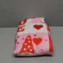 Happy Valentine's Day Throw Blanket Valentine's Day Heart Cute Gnome Soft Flannel Blanket Holiday Warm Cozy Lightweight Bed Blanket for Sofa Couch Bedroom 40x50 Inch (Red)