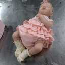 Aori Reborn Baby Dolls Girl 20'' Realistic Sleeping Newborn - Lifelike Poseable Vinyl Baby Doll with Feeding & Outfit Set - Weighted Body for Cuddling, Gift for Collectors & Kids 3+ (Light Pink)