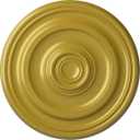 Ekena Millwork CM12KPRGS Kepler Traditional Ceiling Medallion (for Canopies up to 2 5/8"), Hand-Painted Rich Gold