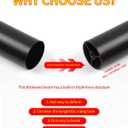 Hanging Closet Rod Clothes 48'' Black Closet Extender Hanging Rod Stepless Height Adjustment Heavy Duty