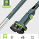 Electric Spin Scrubber Cordless Dual-Brush, IPX7 Waterproof Bathroom Power Scrubber Removalbe Extendable Handle with Digital Display, 2 Speeds, 6 Brush Heads for Bathroom, Tub, Tile, Shower, and Car